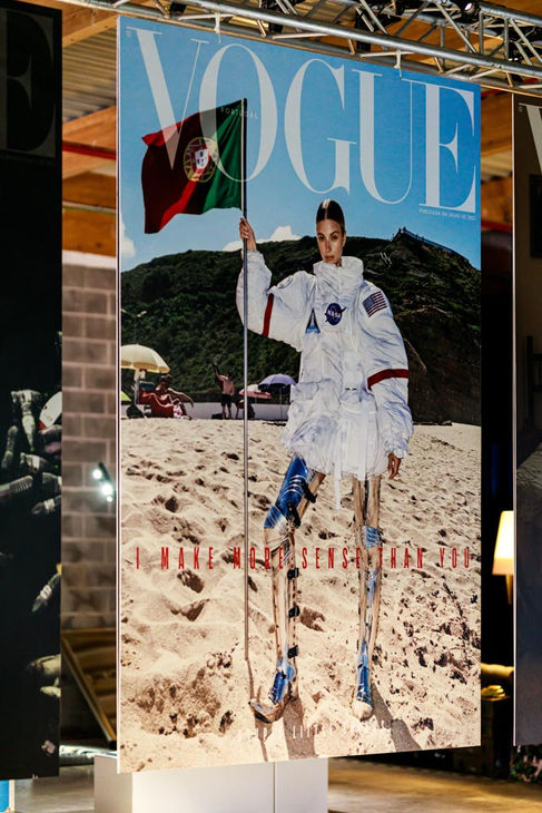 Vogue magazine cover art installation