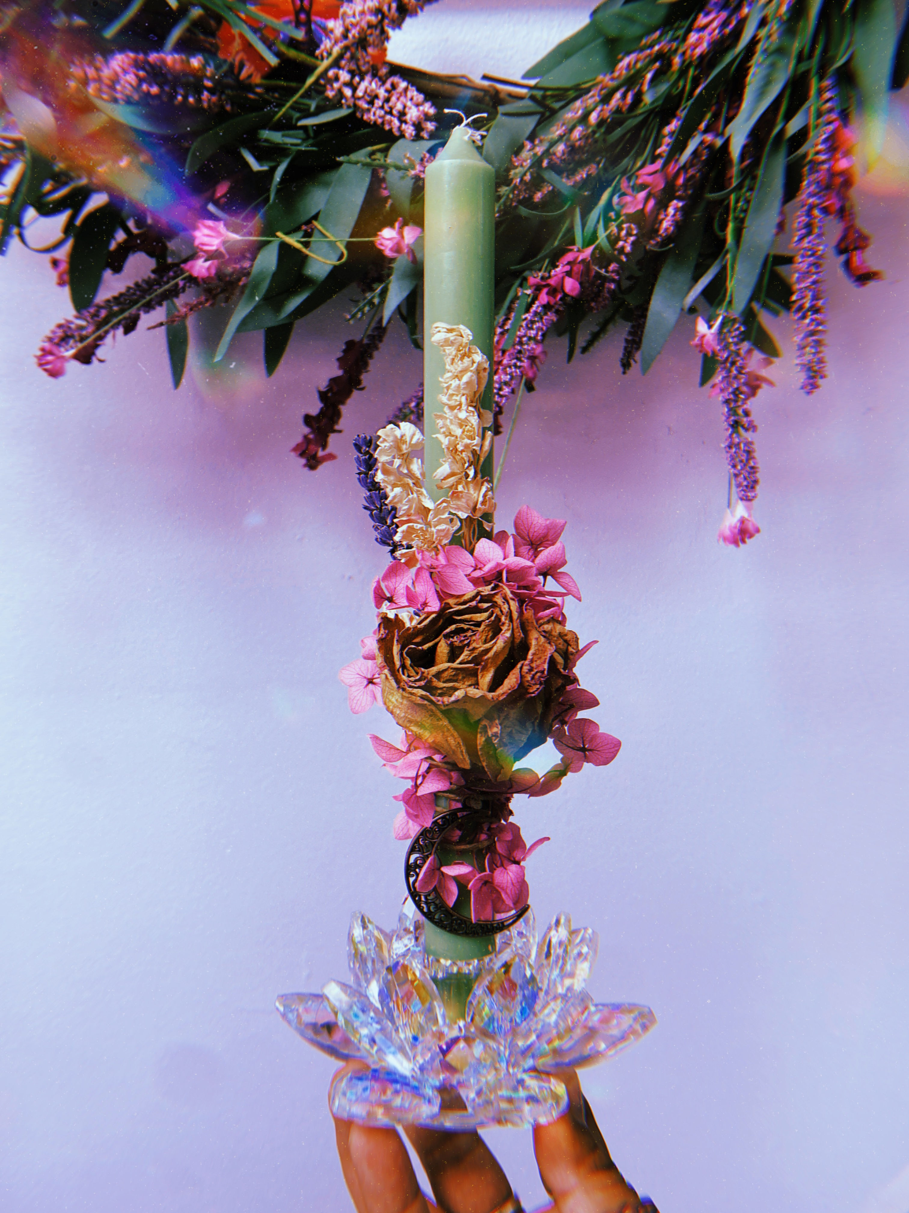 ♥ twin flame ♥ w/ candle holder