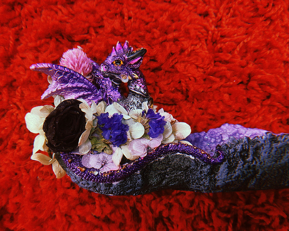 Thumbnail: ♥ violet dragon ♥ incense holder