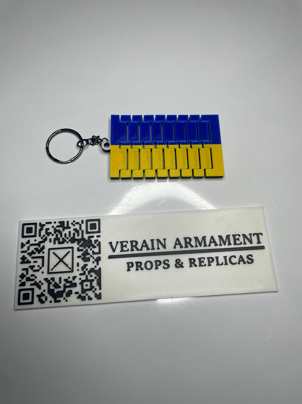 Thumbnail: Ukraine 3D Printed Articulating Flag, Double sided Keyring