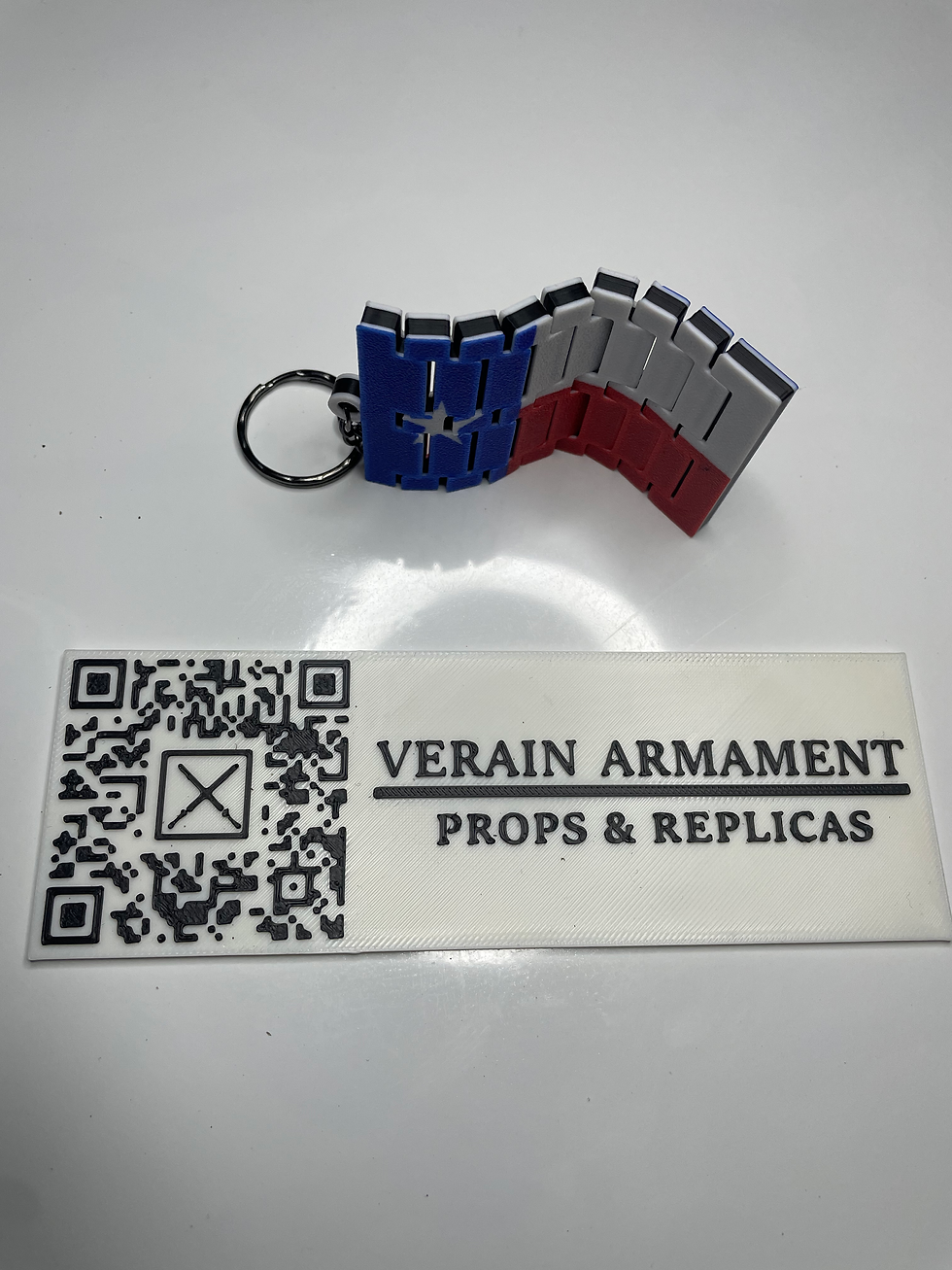 Thumbnail: U.S. State Flags 3D Printed Articulating Flag, Double sided Keyring