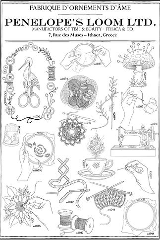 clipart embroidery postal card