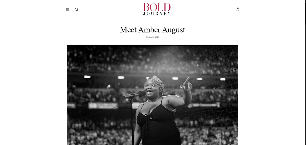 Meet Amber August - Bold Journey Interview from October 2023