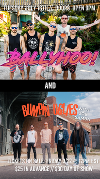 Old flyer from a past event advertising Ballywood and bumpin uglies bands