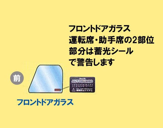 窓ガラスに刻印で抜群の自動車盗難防止効果!