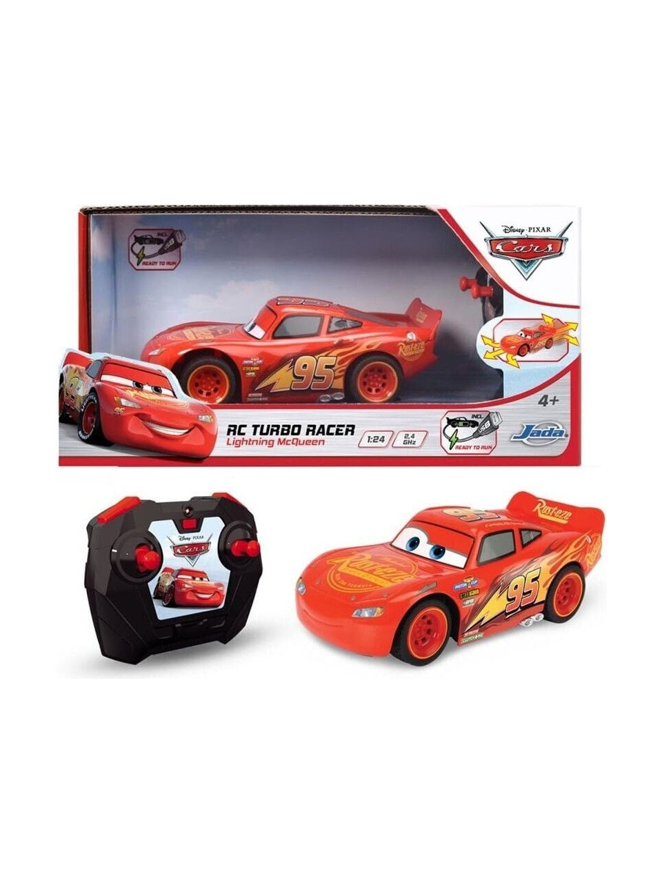 Dickie, Disney lisanslı Cars 3 Lightning Mcqueen Turbo Racer - Kumandalı