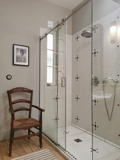 Douche style ancien mosaïque.