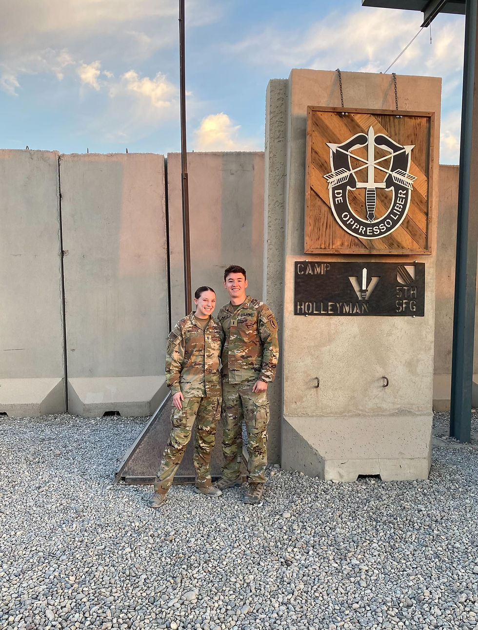 Shade Bullock with her husband