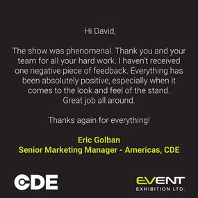 Great feedback from CDE at ConExpo in Las Vegas