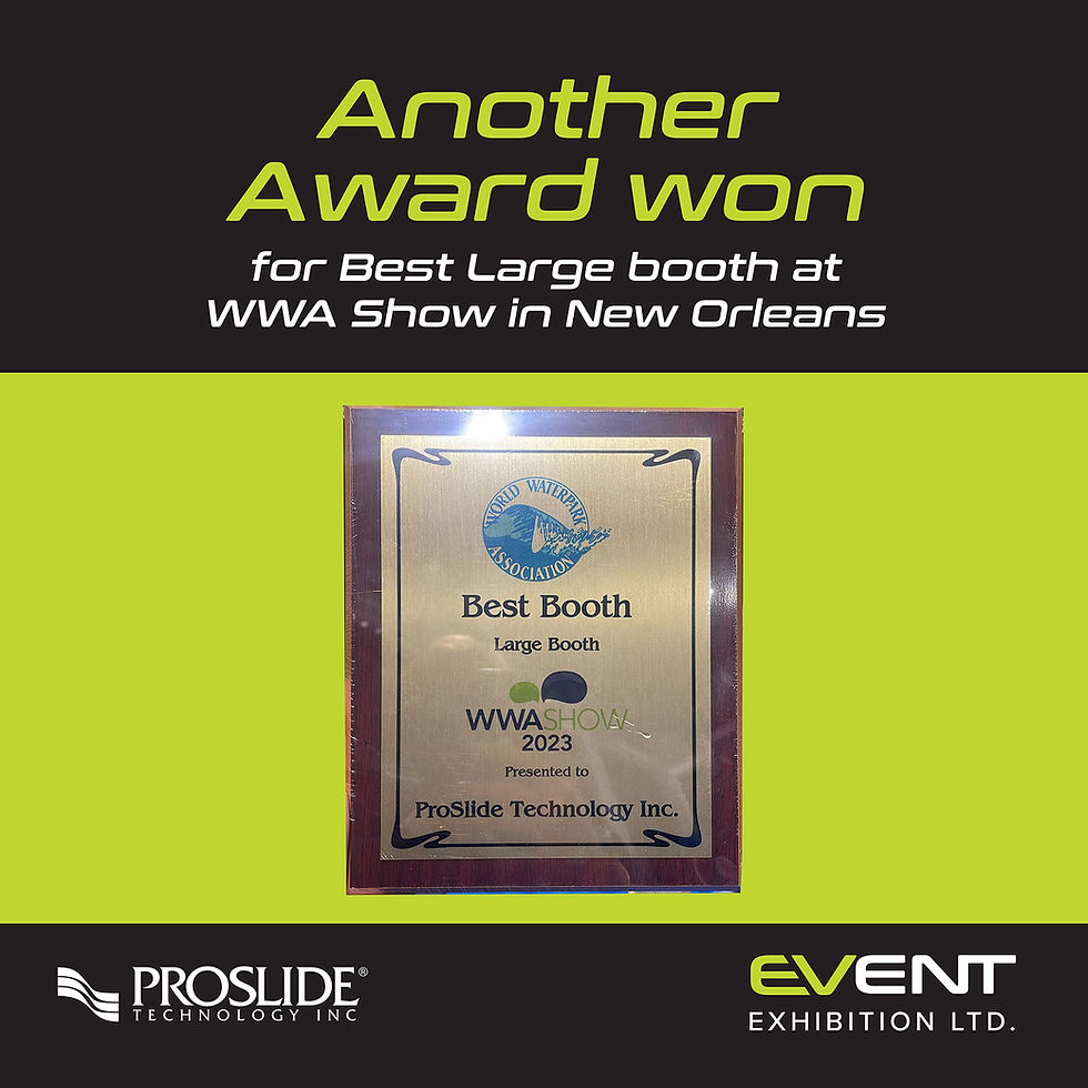 Proslide at WWA, award winning stand