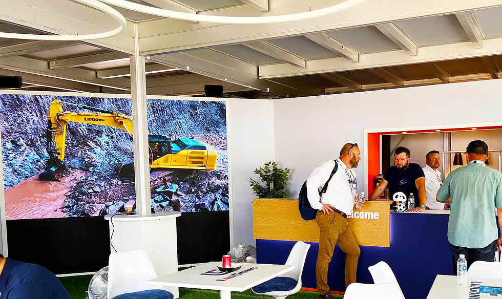 Liugong at Hillhead showing welcome area with seating