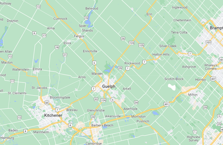 Servicing Guelph, Kitchener, Cambridge, Rockwood, Milton and Georgetown
