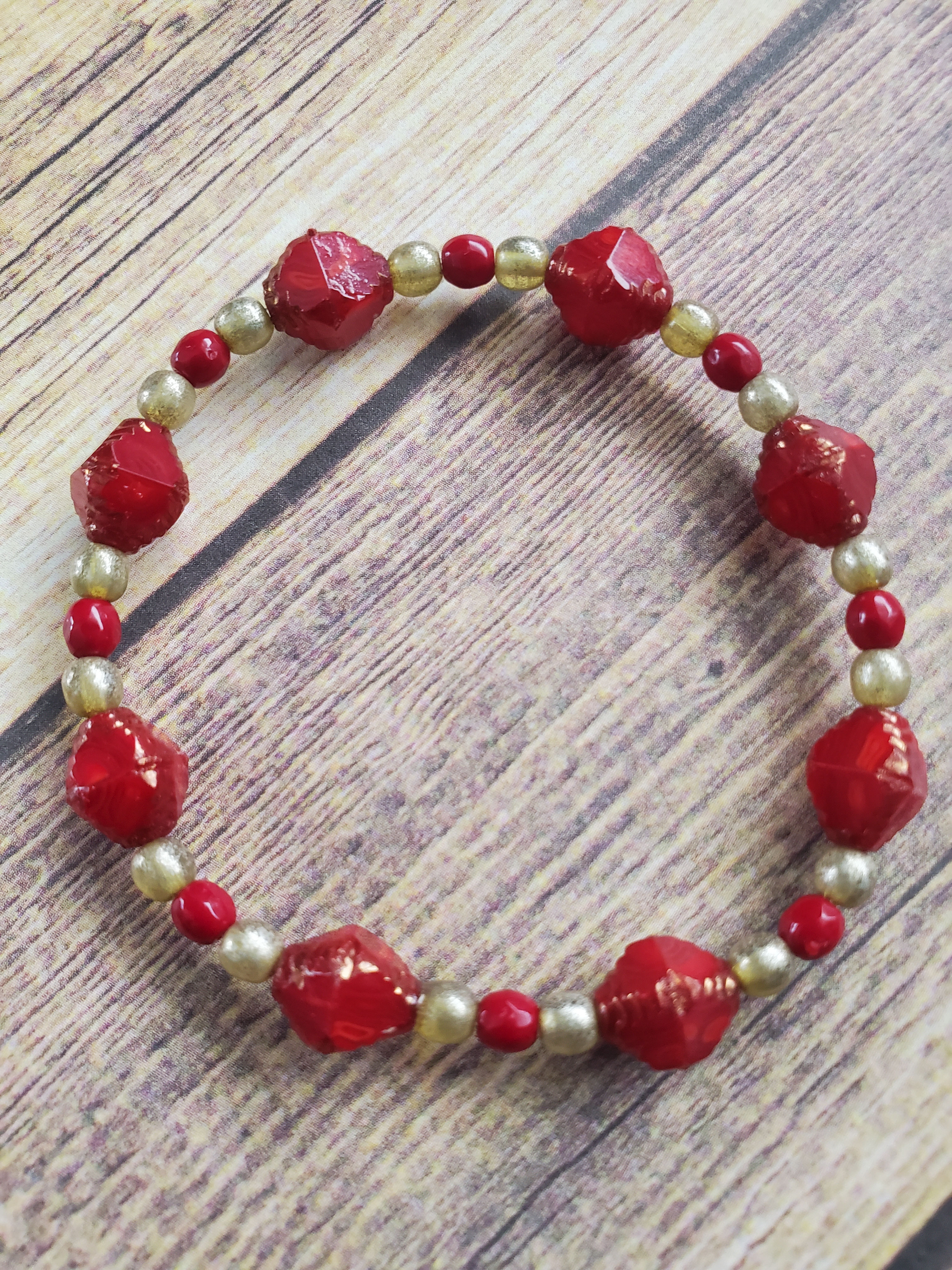 Red and Gold Bracelet