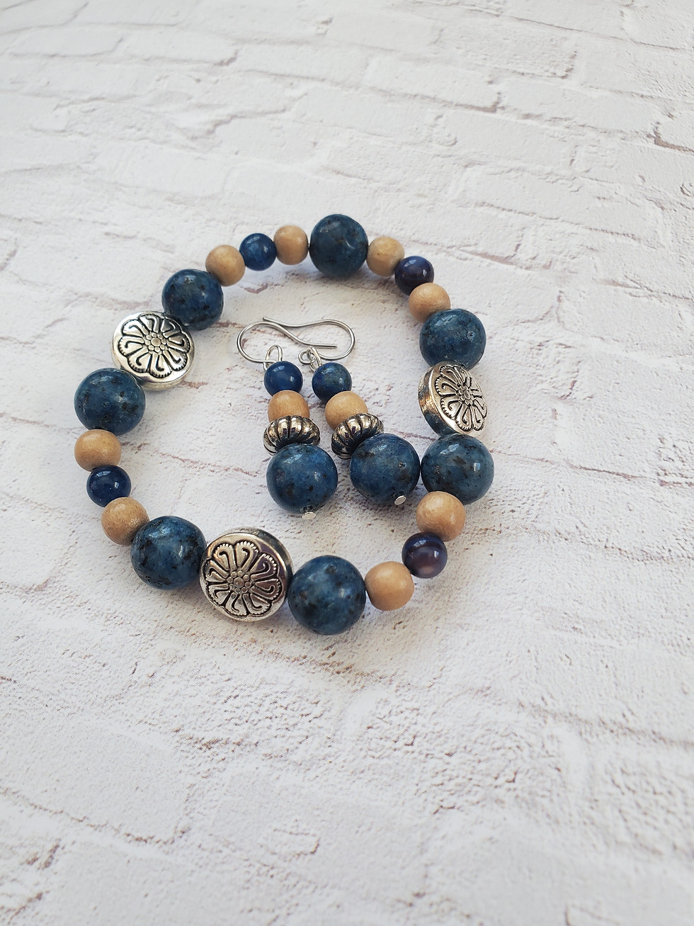 Thumbnail: Southwest Denim look Bracelet/Earring set