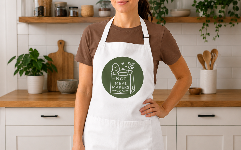 NGC Meal Makers logo displayed on a branded apron