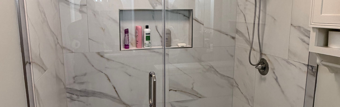 swing door standing shower in Atlanta