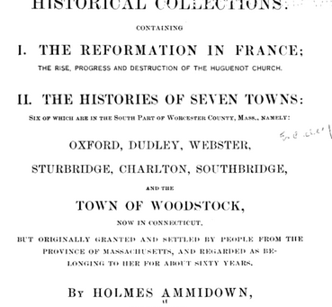 Oxford, Dudley, Webster, Sturbridge, Charlton, Southbridge, Woodstock Historical PDF