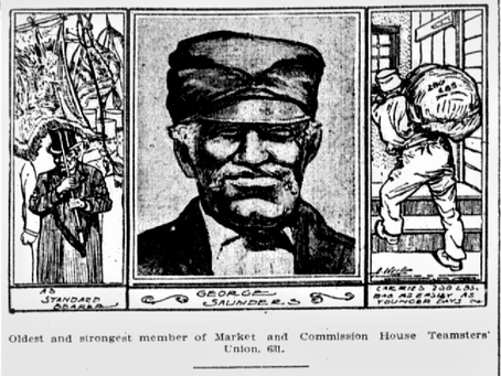 George Saunders Teamster and Civil War Vet leads Labor Day Parade 1906 Boston