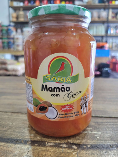 Doce de Mamao com Coco Sabiá 400g | Mercado Linguiça