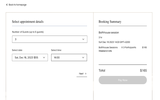 Custom Pricing and Add Ons