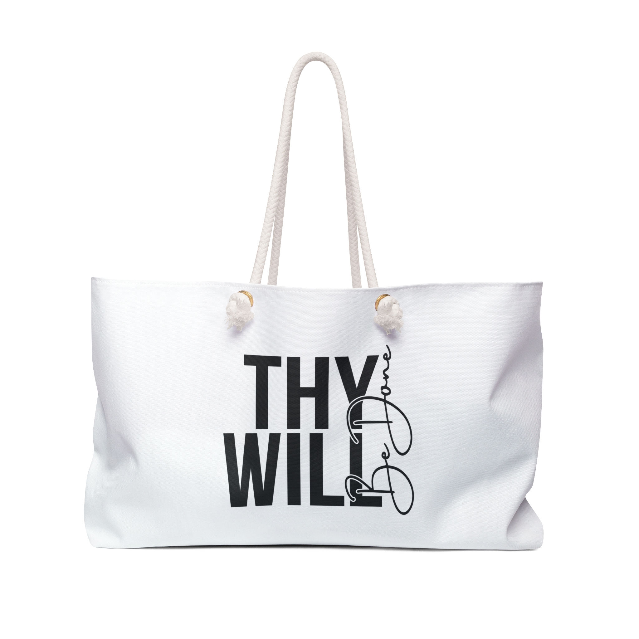 Thy Will Be Done Weekender Bag (White)