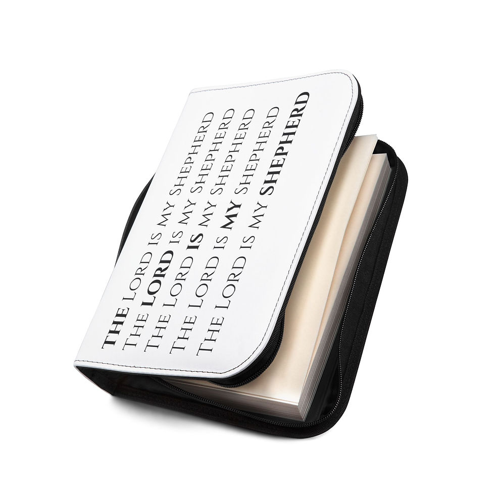 Thumbnail: The Lord Is My Shepherd Bible Cover (White)