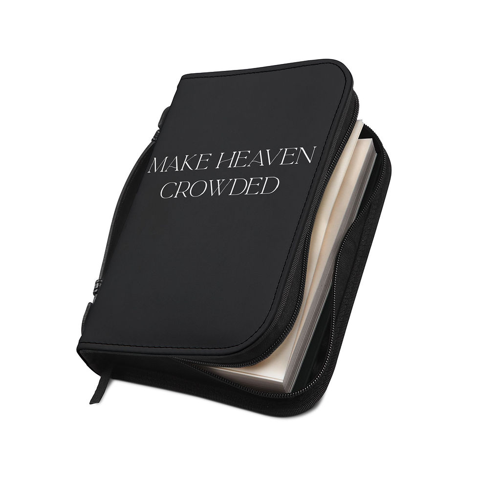 Thumbnail: Make Heaven Crowded Bible Cover (Black) 