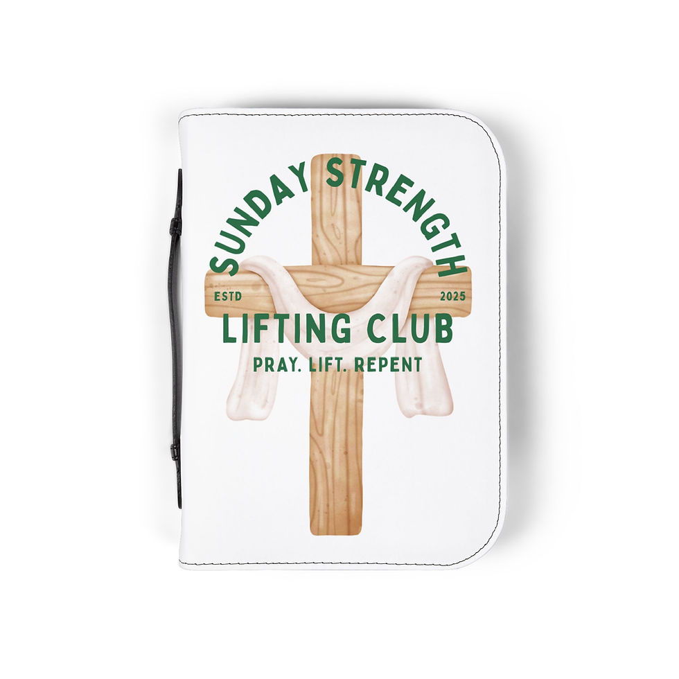 Thumbnail: Sunday Strength Lifting Club Bible Cover (White)