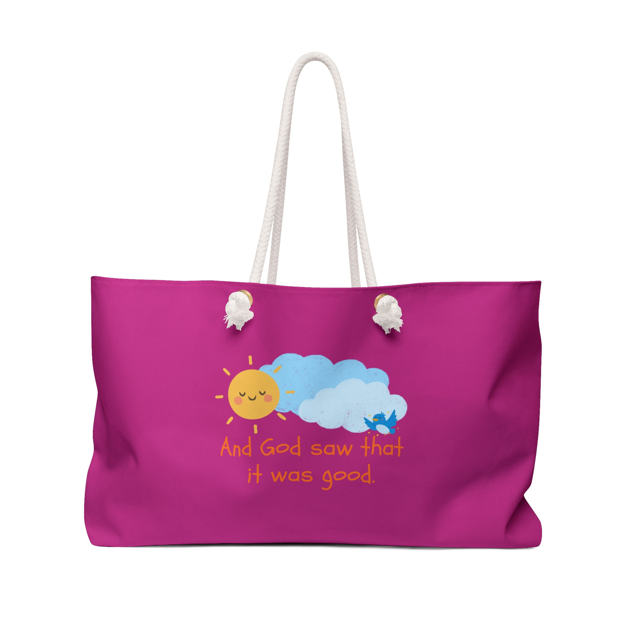 And God Saw That It Was Good Weekender Bag (Pink)