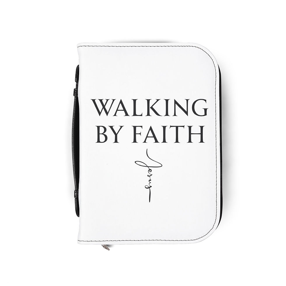 Thumbnail: Walking By Faith Bible Cover (White)