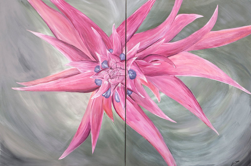 CelestialFlower60_wx40_hacrylicon2canvaspanels$3500