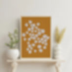 Glitter art ilustracija cvjetića sa staklenim šljokicama.