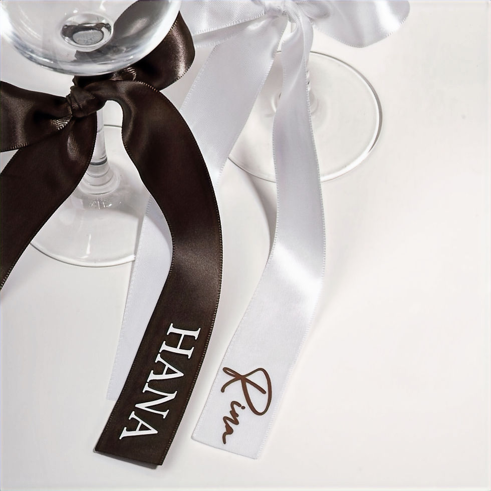 Vrpce s imenom za čaše, personalizirani detalj za proslave