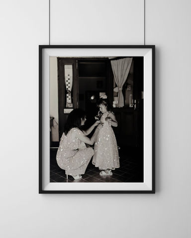 Staklene šljokice na personaliziranoj fotografiji