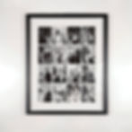 Personalizirani poklon foto grid glitter print crno-bijelo s paspartuom