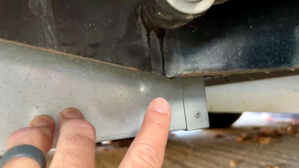 As I investigated further, I could see the water was coming from inside the Airstream...a bad thing.