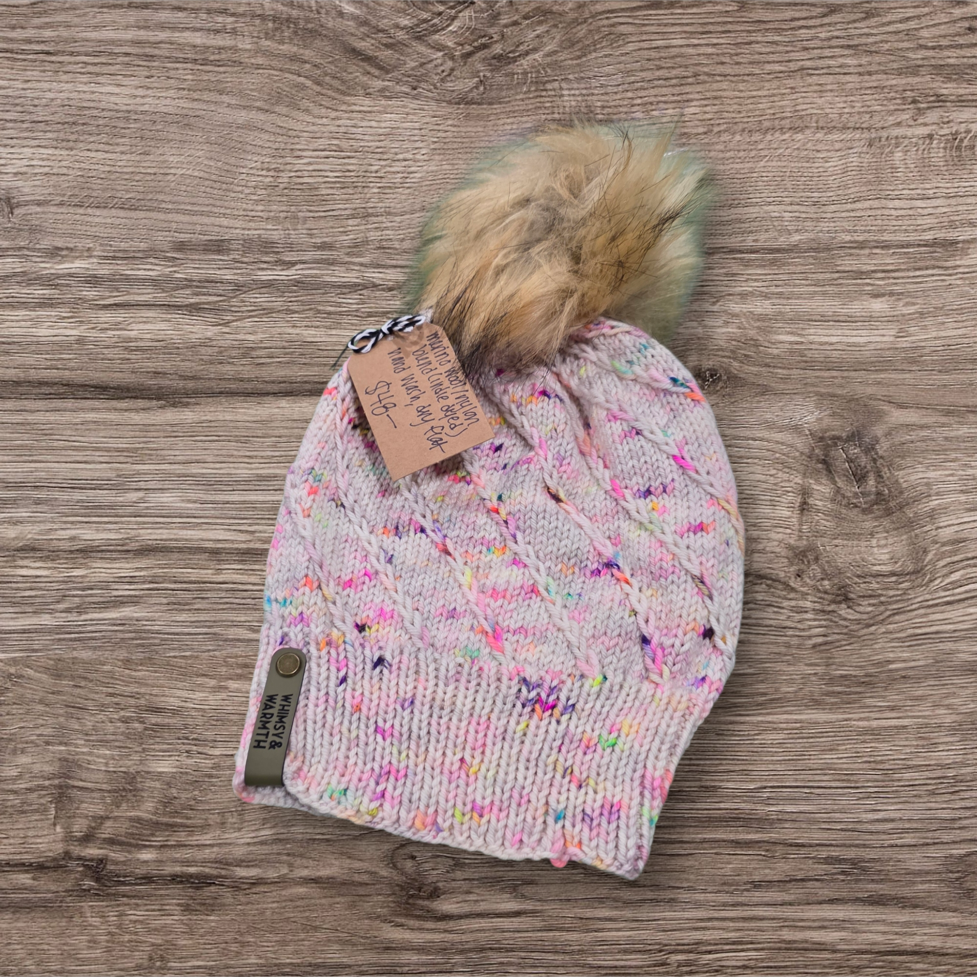 Merino Wool Hat- Pinks & Oranges