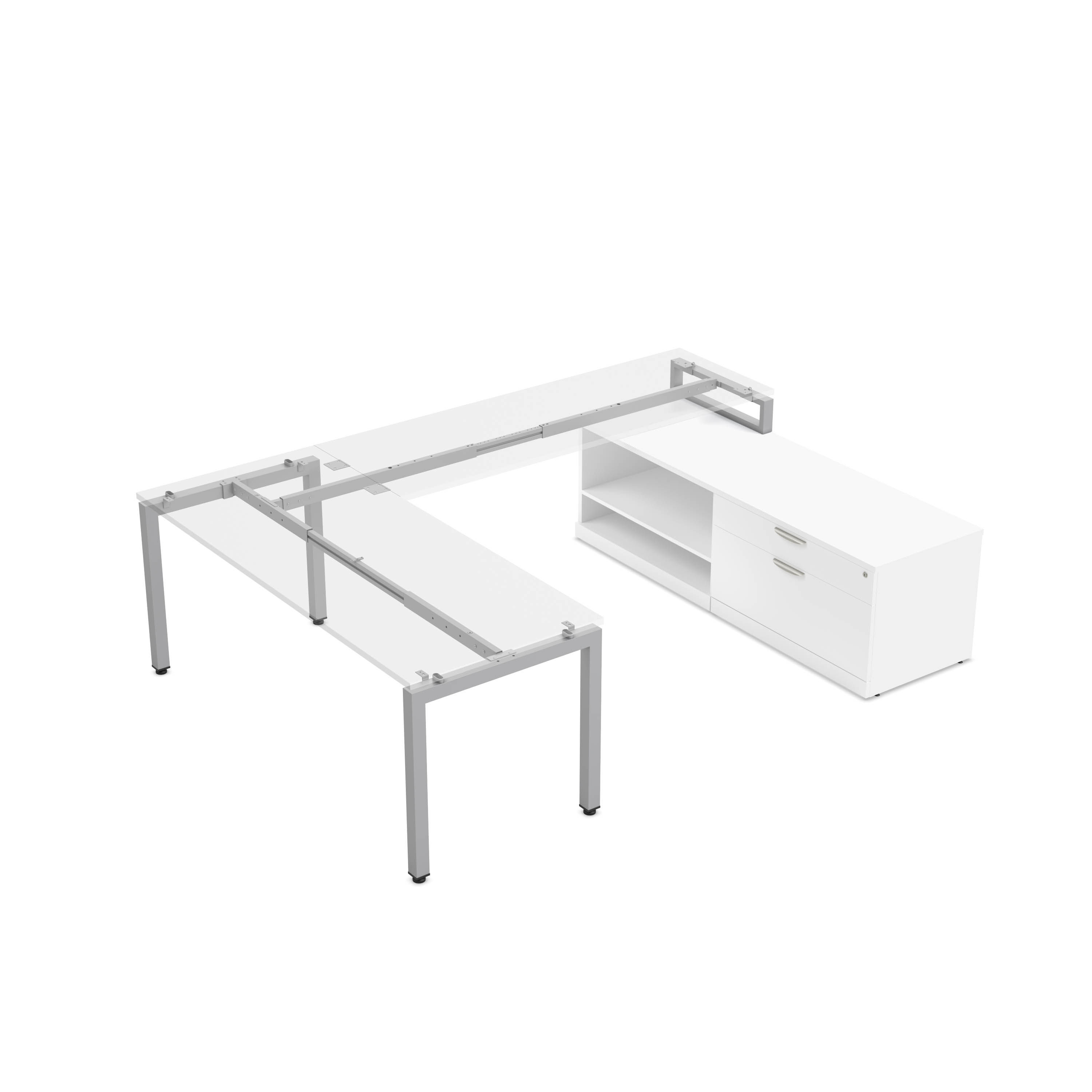 U-Shape w' Low Storage Credenza