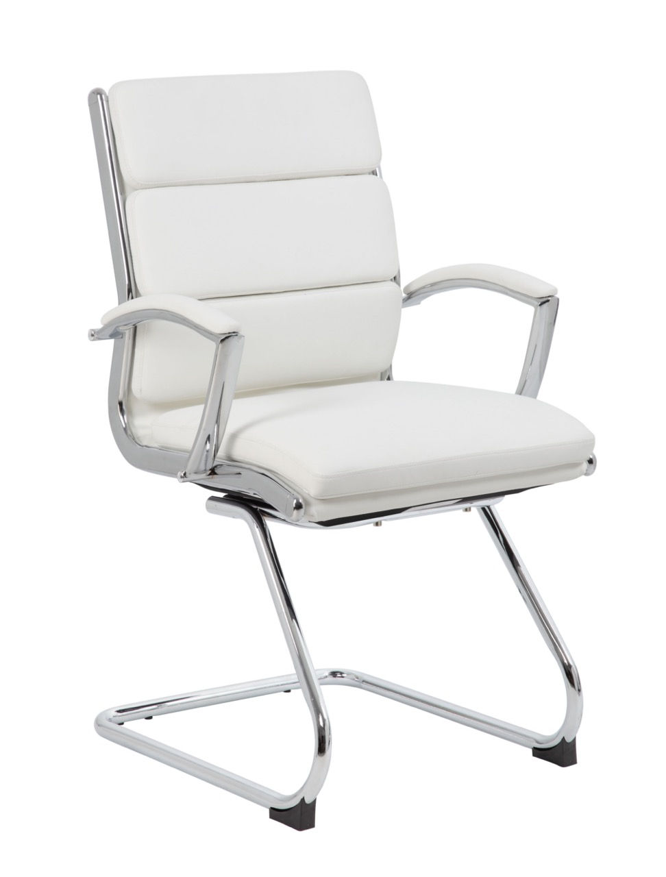 White Caressoftplus Vinyl Executive Guest Chair