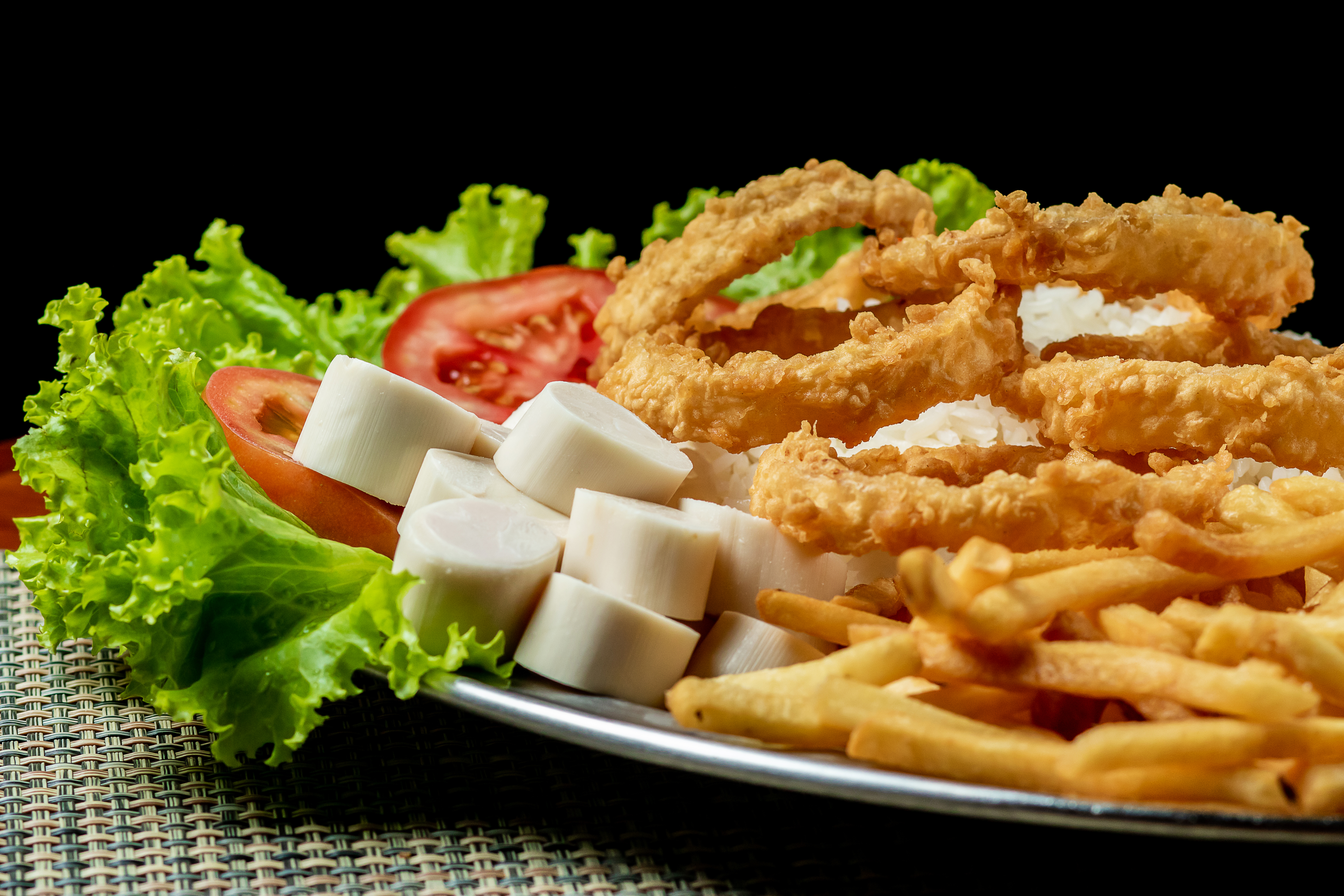 Arranged Food and Objects