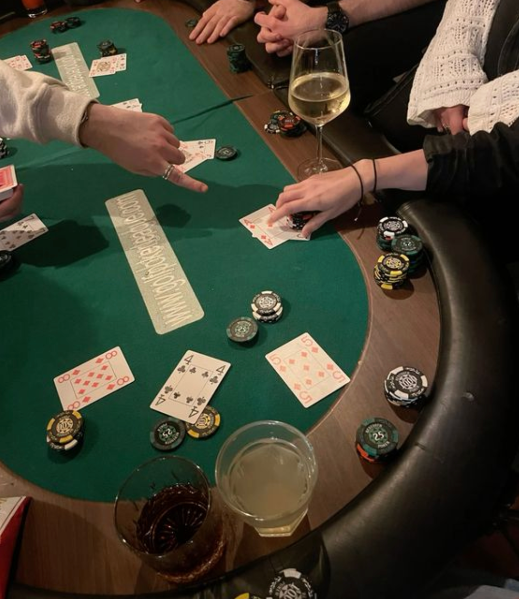 Mesa de poker para o noivo