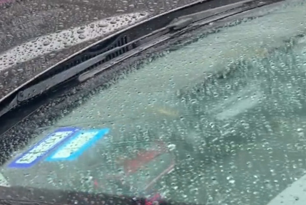 Water Beading on window after getting our Storm View service