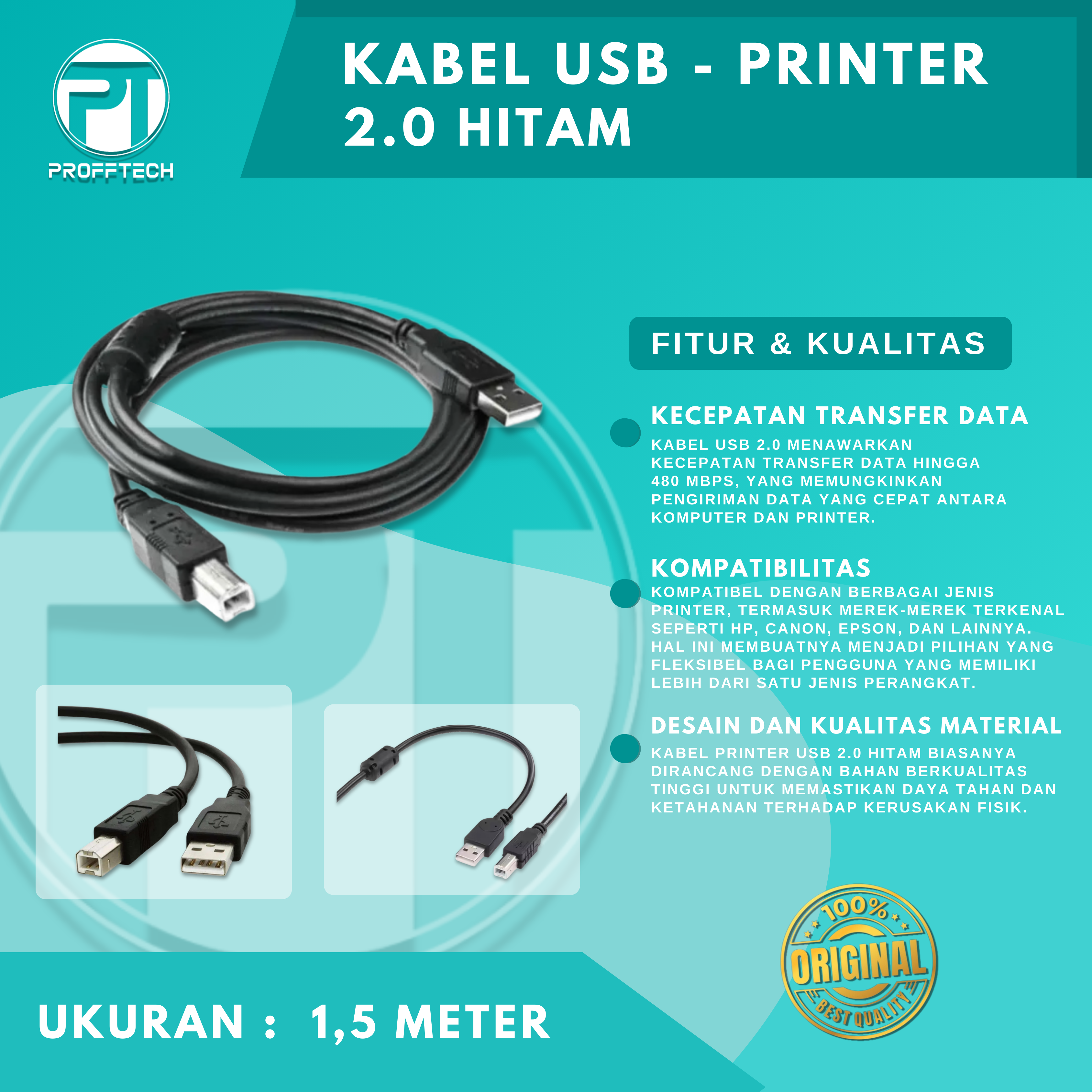 KABEL USB - PRINTER 2.0