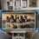 Thumbnail: Galloping Horses Charcoal Cove/ Champagne Trim Frame
