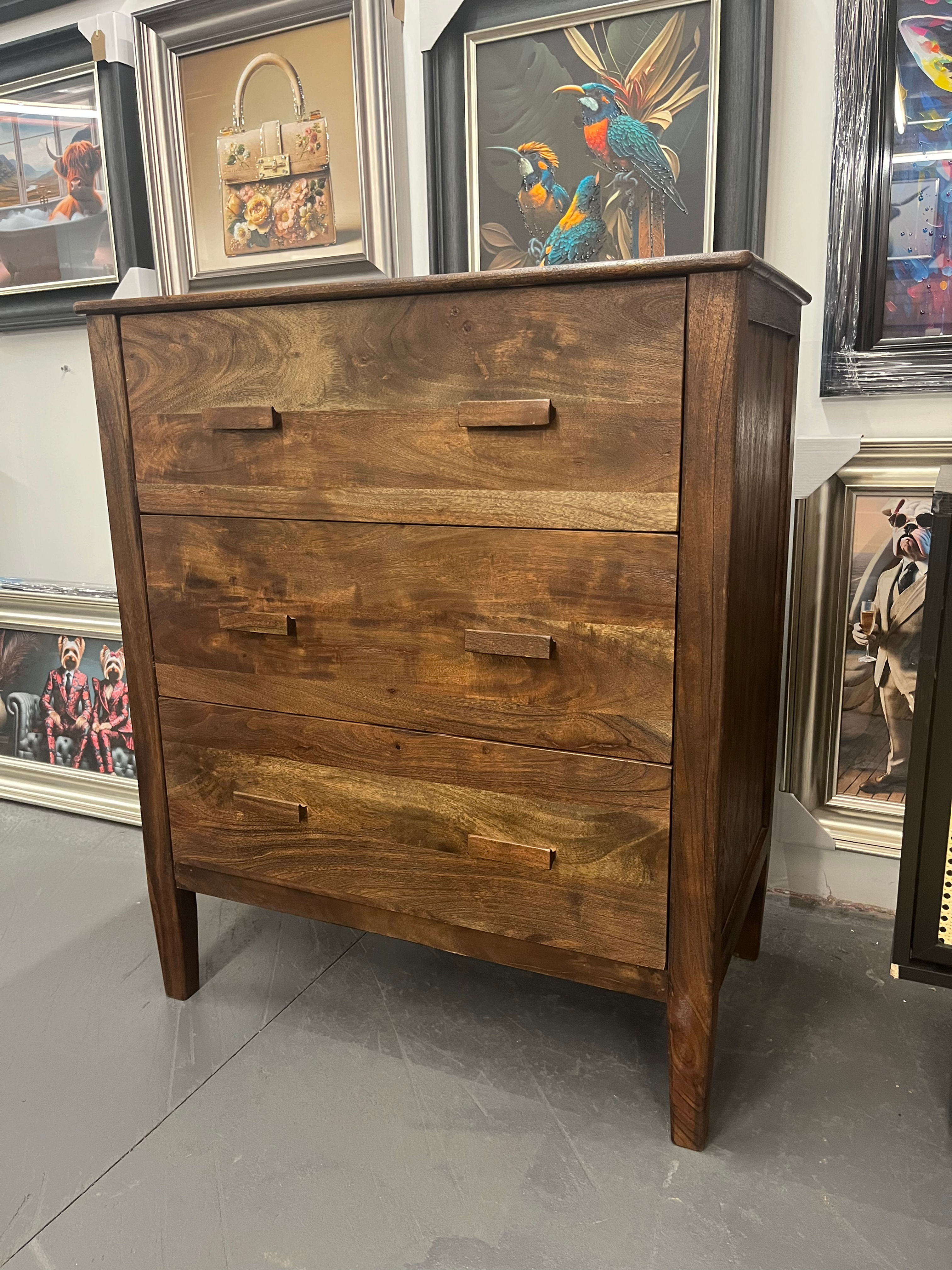 Nkuku Anbu Acacia Chest of Draws - Washed Walnut