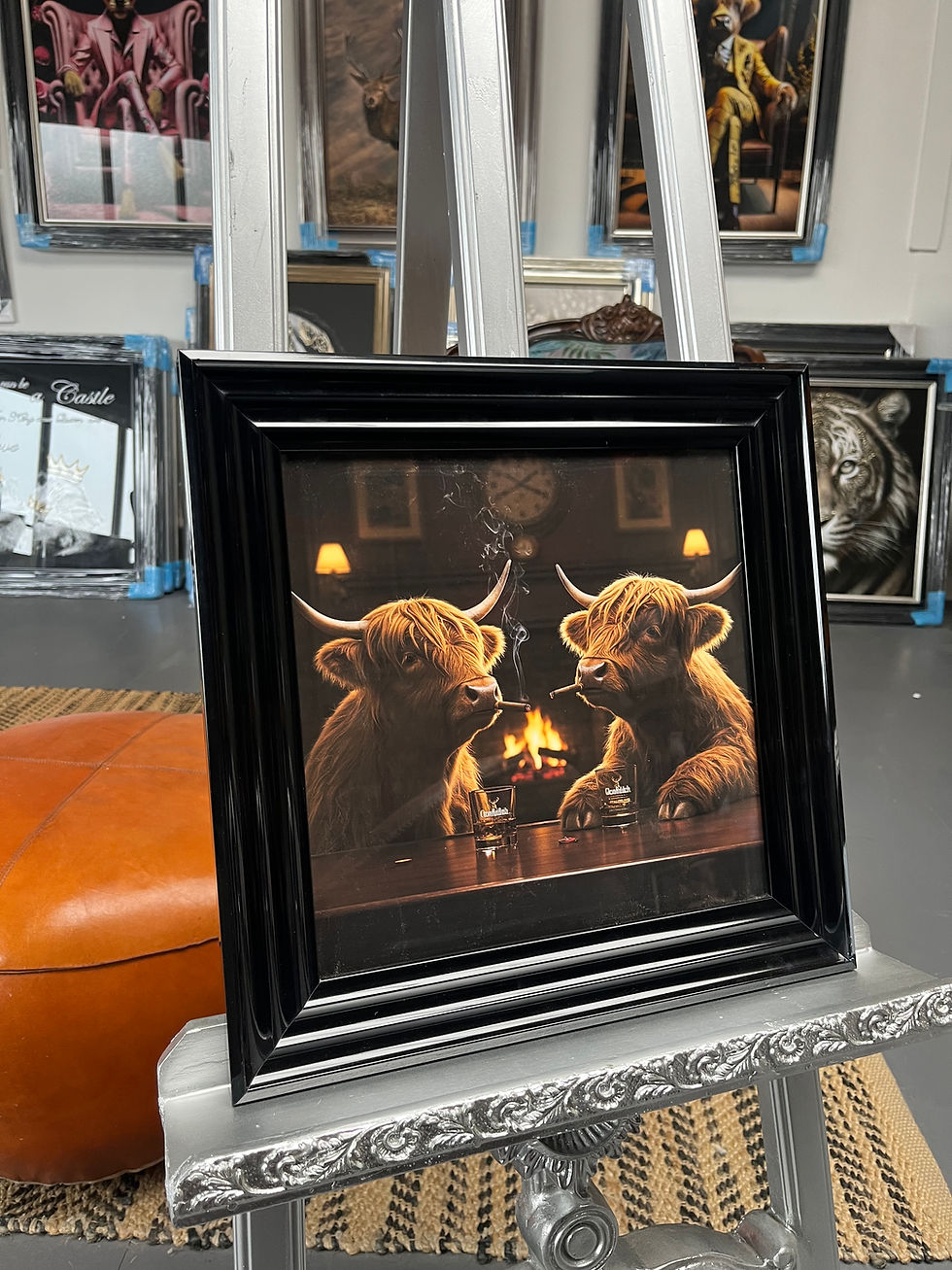 Highland Cows Cigar & Whiskey - Small Frame