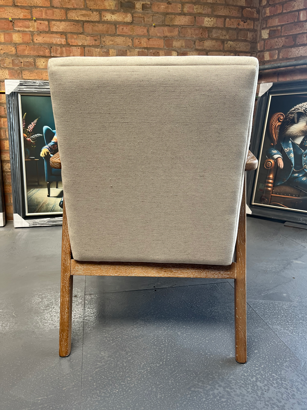 Thumbnail: Gallery Neyland Natural Linen Armchair