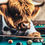 Thumbnail: Highland Cow Pool - Small Frame