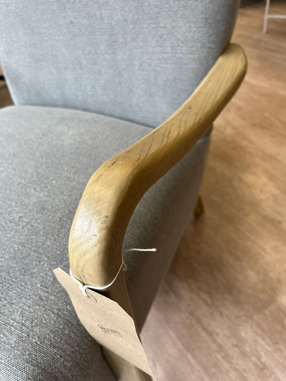 Thumbnail: Chedworth Armchair Charcoal Fabric Solid Oak wood