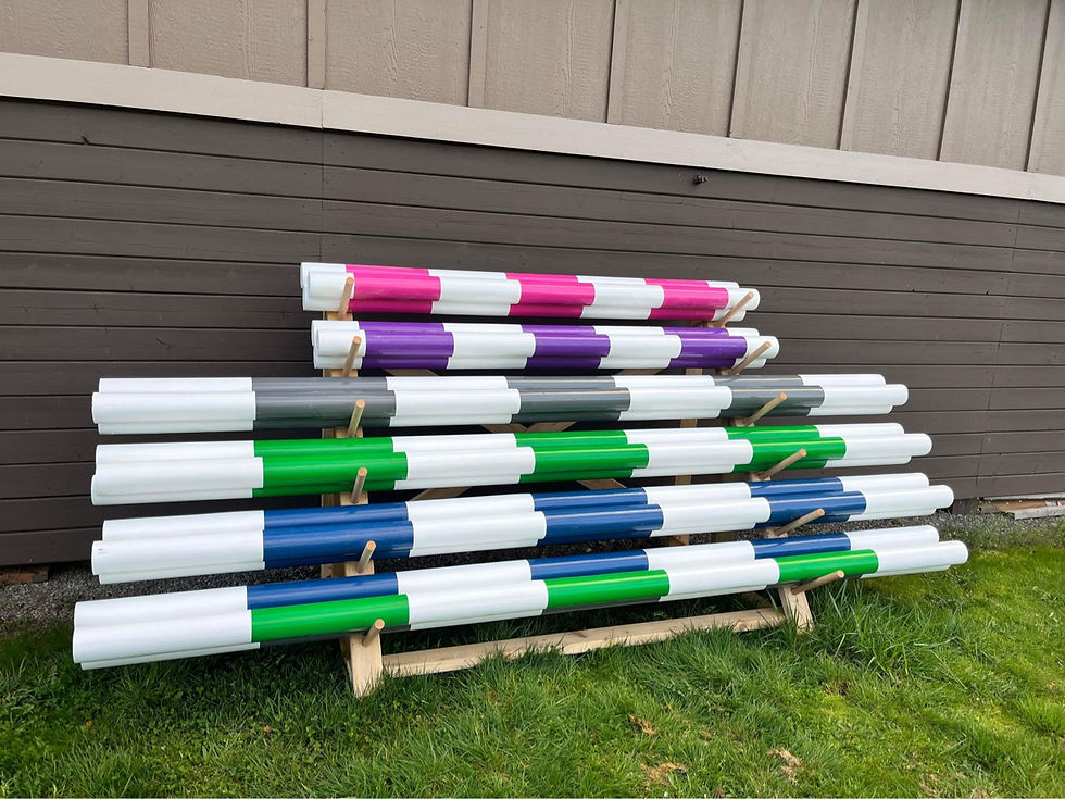Thumbnail: 8’ Round Striped Jump Poles